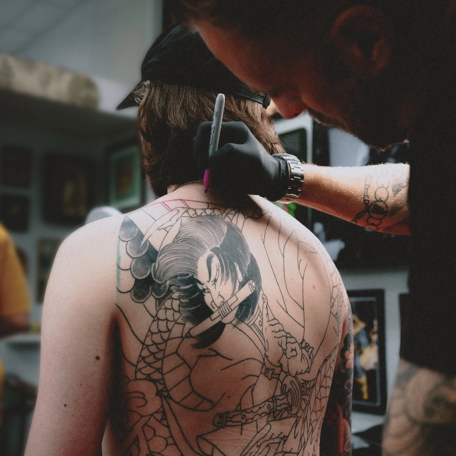 Traditional Horishi and client relationship - shinoutattoo